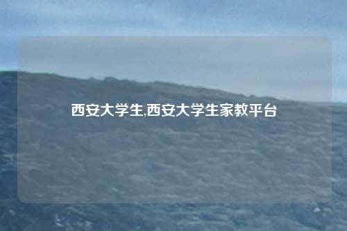 西安大学生,西安大学生家教平台
