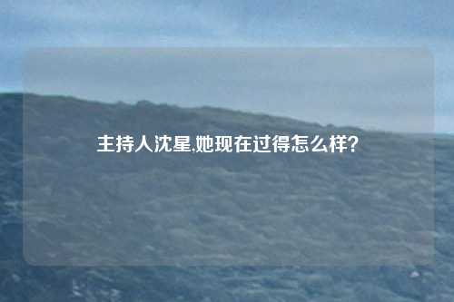 主持人沈星,她现在过得怎么样？