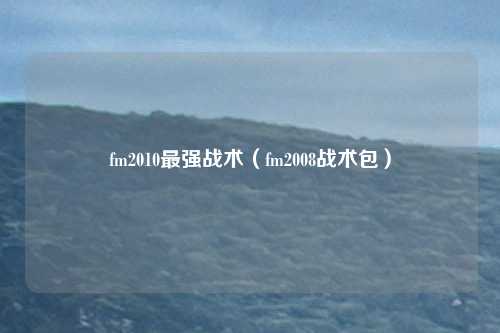 fm2010最强战术(fm2008战术包)