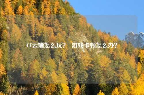 CF云端怎么玩? 游戏卡顿怎么办?