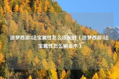 造梦西游3法宝属性怎么搭配好(造梦西游3法宝属性怎么刷金木)