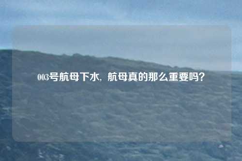 003号航母下水,  航母真的那么重要吗？