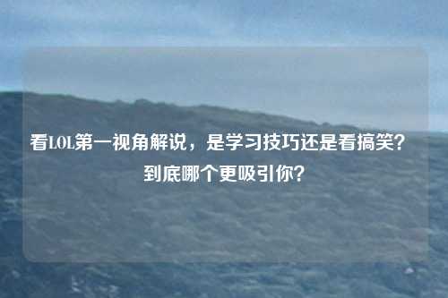 看LOL第一视角解说,是学习技巧还是看搞笑? 到底哪个更吸引你?