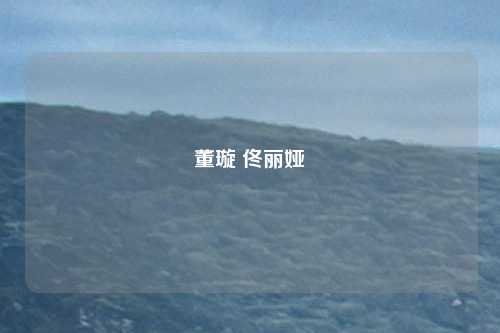 董璇 佟丽娅