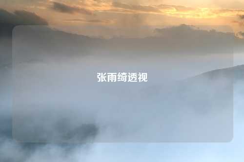 张雨绮透视