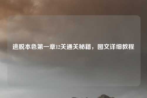 逃脱本色第一章12关通关秘籍,图文详细教程