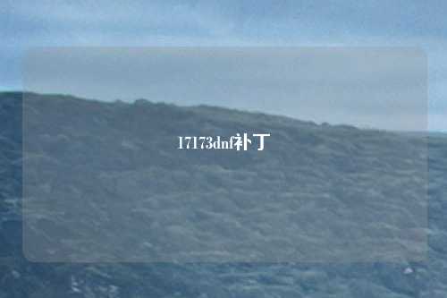 17173dnf补丁
