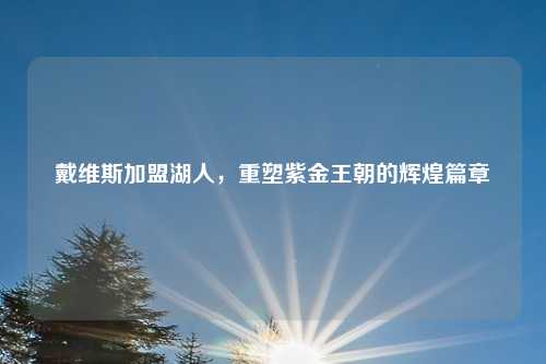 戴维斯加盟湖人，重塑紫金王朝的辉煌篇章