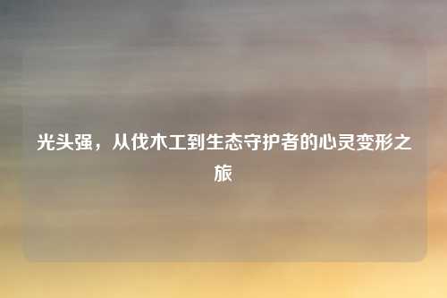光头强，从伐木工到生态守护者的心灵变形之旅