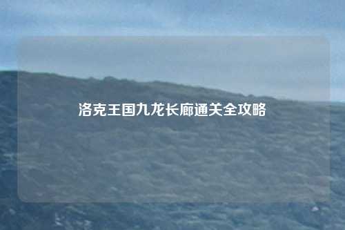 洛克王国九龙长廊通关全攻略