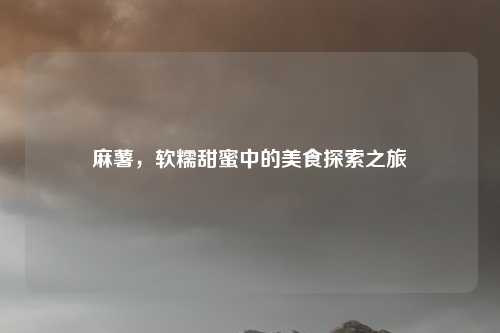 麻薯，软糯甜蜜中的美食探索之旅