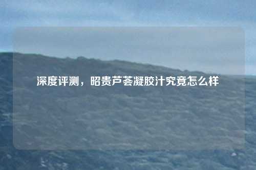 深度评测，昭贵芦荟凝胶汁究竟怎么样