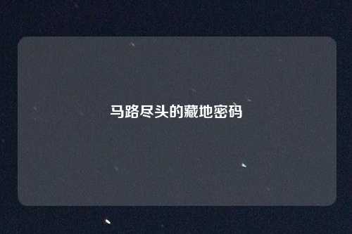 马路尽头的藏地密码