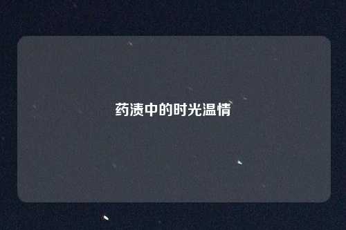 药渍中的时光温情