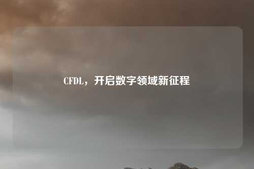 CFDL，开启数字领域新征程