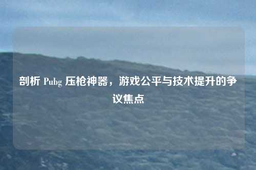 剖析 Pubg 压枪神器，游戏公平与技术提升的争议焦点
