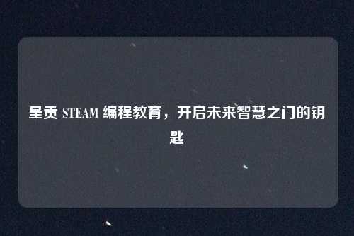 呈贡 STEAM 编程教育，开启未来智慧之门的钥匙