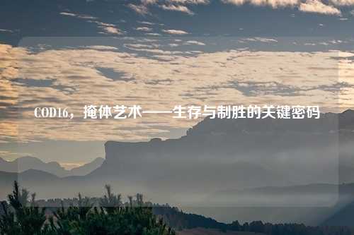 COD16,掩体艺术——生存与制胜的关键密码