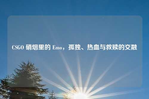 CSGO 硝烟里的 Emo，孤独、热血与救赎的交融