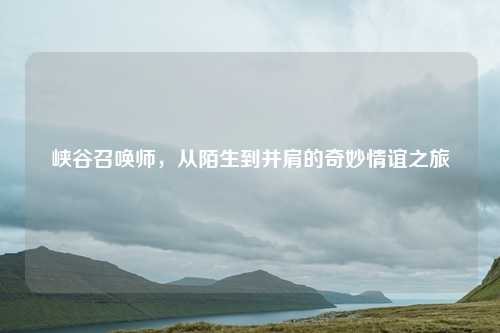 峡谷召唤师，从陌生到并肩的奇妙情谊之旅