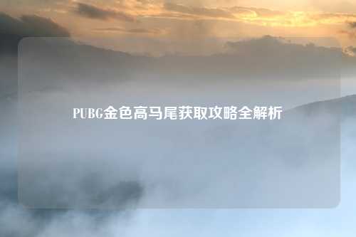 PUBG金色高马尾获取攻略全解析