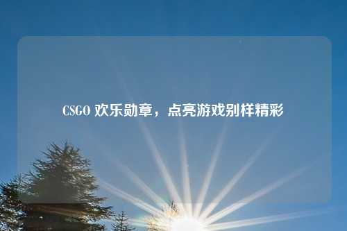 CSGO 欢乐勋章，点亮游戏别样精彩