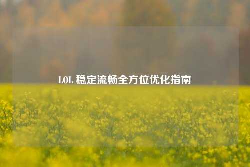 LOL 稳定流畅全方位优化指南