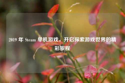 2019 年 Steam 单机游戏，开启探索游戏世界的精彩旅程