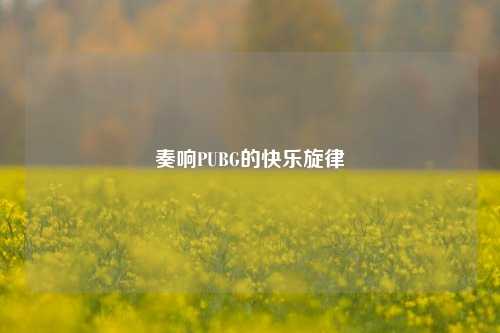 奏响PUBG的快乐旋律