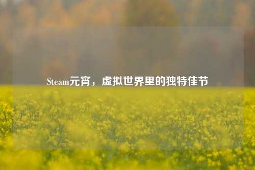 Steam元宵，虚拟世界里的独特佳节