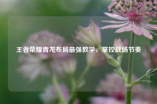 王者荣耀青龙布局最强教学，掌控战场节奏