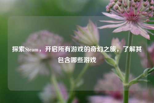 探索Steam，开启所有游戏的奇幻之旅，了解其包含哪些游戏