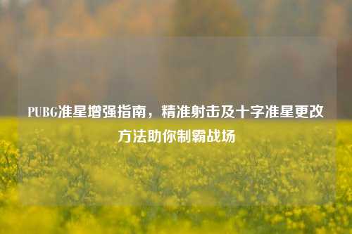 PUBG准星增强指南，精准射击及十字准星更改 *** 助你制霸战场