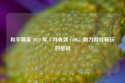 和平精英 2021 年 4 月有效 CDK，助力游戏畅玩的密钥