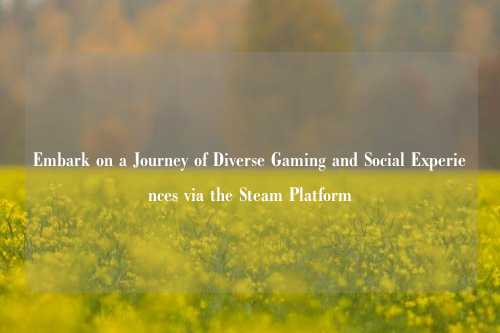 Embark on a Journey of Diverse Gaming and Social Experiences via the Steam Platform