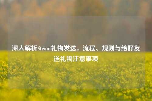 深入解析Steam礼物发送，流程、规则与给好友送礼物注意事项