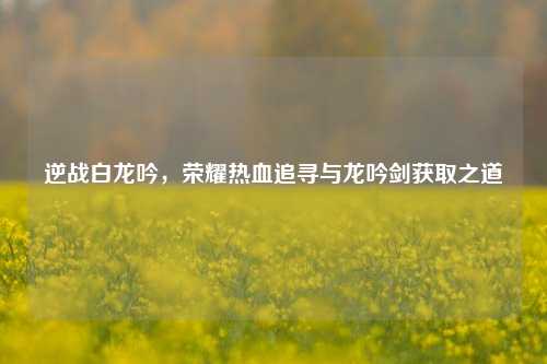 逆战白龙吟,荣耀热血追寻与龙吟剑获取之道