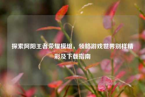 探索阿阳王者荣耀模组，领略游戏世界别样精彩及下载指南