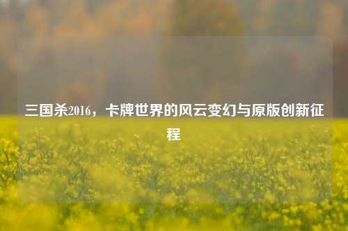 三国杀2016,卡牌世界的风云变幻与原版创新征程