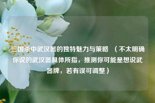 三国杀中武汉器的独特魅力与策略  （不太明确你说的武汉器具体所指，推测你可能是想说武器牌，若有误可调整）