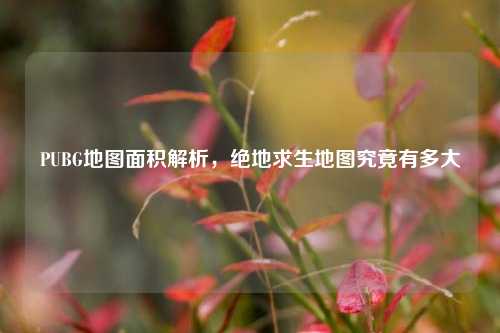 PUBG地图面积解析,绝地求生地图究竟有多大