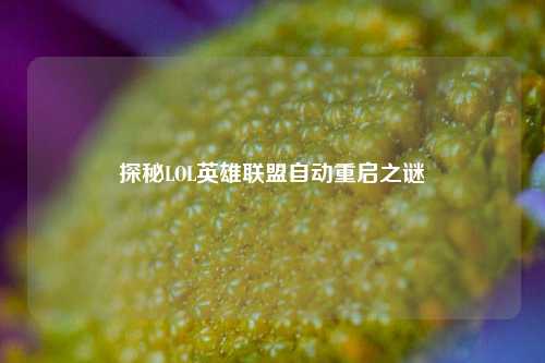 探秘LOL英雄联盟自动重启之谜