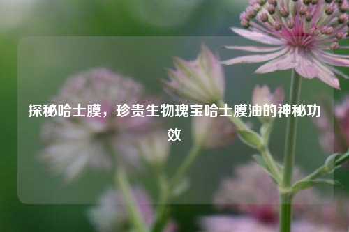 探秘哈士膜,珍贵生物瑰宝哈士膜油的神秘功效