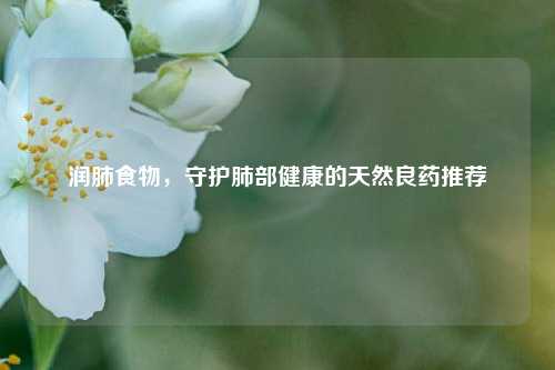 润肺食物,守护肺部健康的天然良药推荐