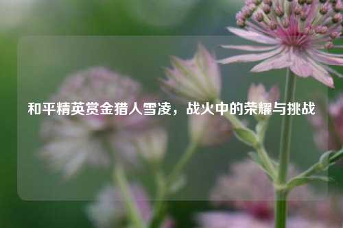 和平精英赏金猎人雪凌,战火中的荣耀与挑战