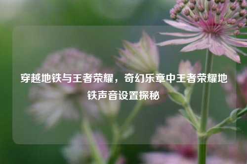 穿越地铁与王者荣耀,奇幻乐章中王者荣耀地铁声音设置探秘