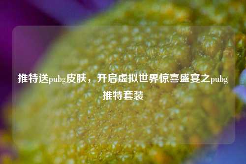 推特送pubg皮肤,开启虚拟世界惊喜盛宴之pubg推特套装