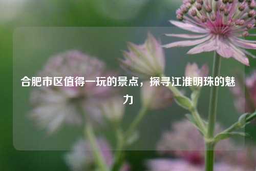合肥市区值得一玩的景点，探寻江淮明珠的魅力